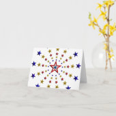 Patroon van patriottische sterren kaart (Gele Bloem)