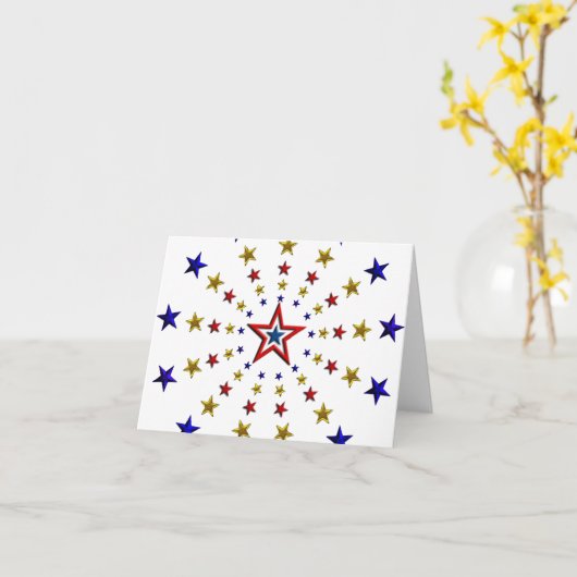 Patroon van patriottische sterren kaart (Gele Bloem)