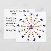 Patroon van patriottische sterren kaart (Voorkant / Achterkant)