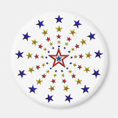 Patroon van patriottische sterren magneet (Voorkant)