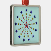 Patroon van patriottische sterren metalen ornament (Rechts)