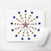 Patroon van patriottische sterren muismat (Met muis)