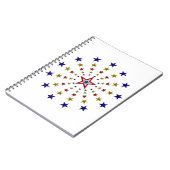 Patroon van patriottische sterren notitieboek (Linkerzijde)