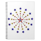 Patroon van patriottische sterren notitieboek (Voorkant)