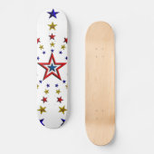 Patroon van patriottische sterren persoonlijk skateboard (Voorkant)