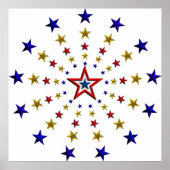 Patroon van patriottische sterren poster (Voorkant)