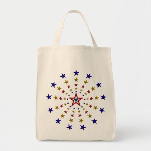 Patroon van patriottische sterren tote bag (Voorkant)