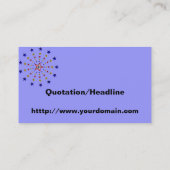 Patroon van patriottische sterren visitekaartje (Achterkant)