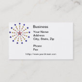 Patroon van patriottische sterren visitekaartje (Achterkant)