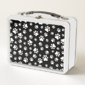 Patroon van Paws, Paw Prints, zwart en wit (Voorkant)