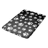 Patroon van Paws, Paw Prints, zwart en wit Badmat (Gekanteld)