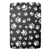 Patroon van Paws, Paw Prints, zwart en wit Badmat (Voorkant Verticaal)