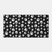 Patroon van Paws, Paw Prints, zwart en wit Bureaumat (Voorkant)