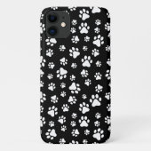 Patroon van Paws, Paw Prints, zwart en wit Case-Mate iPhone Case (Achterkant)