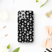 Patroon van Paws, Paw Prints, zwart en wit Case-Mate iPhone Case