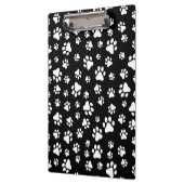 Patroon van Paws, Paw Prints, zwart en wit Klembord (Links)