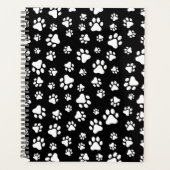 Patroon van Paws, Paw Prints, zwart en wit Planner (Voorkant)