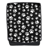 Patroon van Paws, Paw Prints, zwart en wit Rugtassen (Voorkant)
