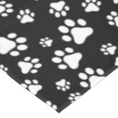 Patroon van Paws, Paw Prints, zwart en wit Tafelkleed (Gekanteld)