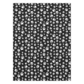 Patroon van Paws, Paw Prints, zwart en wit Tafelkleed (Voorkant)