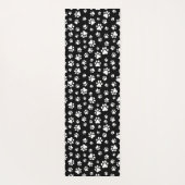 Patroon van Paws, Paw Prints, zwart en wit Yogamat (Achterkant)