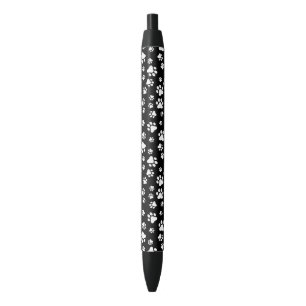 Patroon van Paws, Paw Prints, zwart en wit Zwarte Inkt Pen