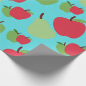 patroon van peren en appelen cadeaupapier (Hoek)