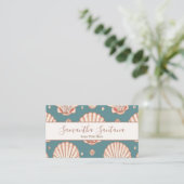 patroon van perzikschelpen visitekaartje (Staand voorkant)