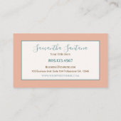 patroon van perzikschelpen visitekaartje (Achterkant)