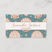 patroon van perzikschelpen visitekaartje (Voorkant)