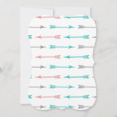 patroon van pijlen, kleurrijke pijlen, geboortedag kaart (Achterkant)