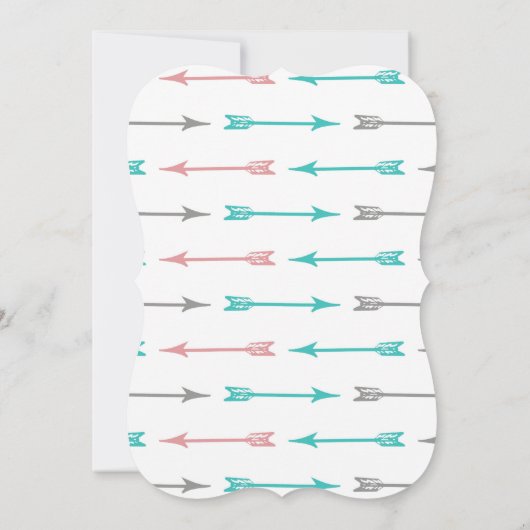 patroon van pijlen, kleurrijke pijlen, geboortedag kaart (Achterkant)