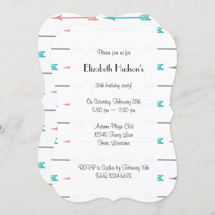 patroon van pijlen, kleurrijke pijlen, geboortedag kaart