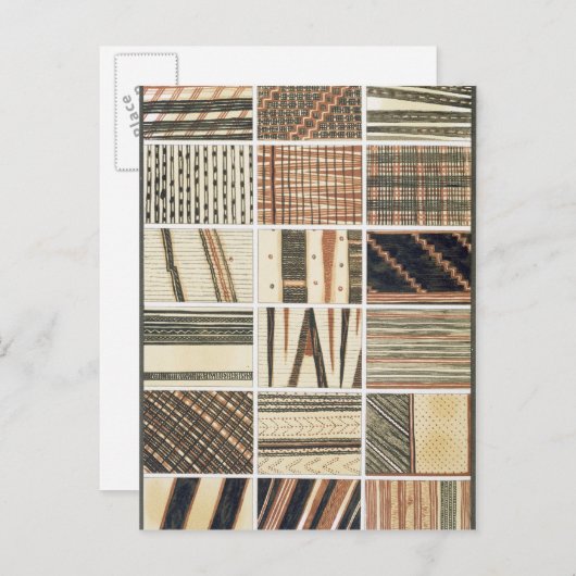 Patroon van polynesiaanse tapa van Cook's Briefkaart (Voorkant / Achterkant)