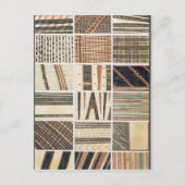 Patroon van polynesiaanse tapa van Cook's Briefkaart (Voorkant)