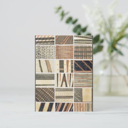 Patroon van polynesiaanse tapa van Cook's Briefkaart (Staand voorkant)