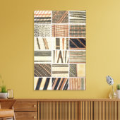 Patroon van polynesiaanse tapa van Cook's Canvas Afdruk (Insitu (Woonkamer))