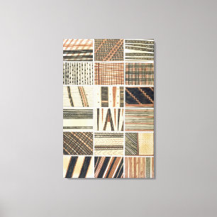 Patroon van polynesiaanse tapa van Cook's Canvas Afdruk