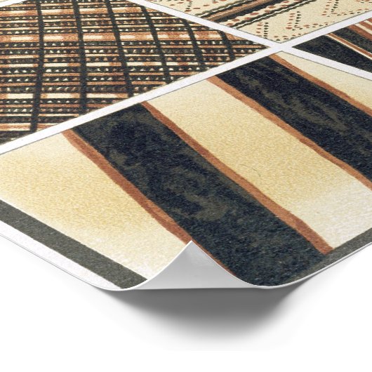 Patroon van polynesiaanse tapa van Cook's Poster (Hoek)