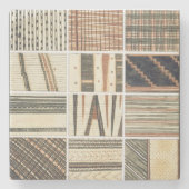 Patroon van polynesiaanse tapa van Cook's Stenen Onderzetter (Voorkant)