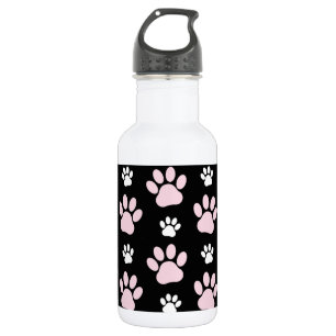 Patroon van Pootafdrukken, Roze Pootjes, Hond Poot Waterfles