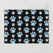 Patroon van poten, blauwe poten, reuzenpoten, dier briefkaart (Voorkant)