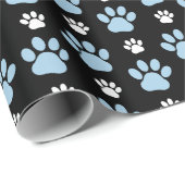 Patroon van poten, blauwe poten, reuzenpoten, dier cadeaupapier (Rol Hoek)