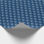 Patroon van poten, blauwe poten, reuzenpoten, dier cadeaupapier (Hoek)