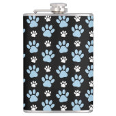 Patroon van poten, blauwe poten, reuzenpoten, dier heupfles (Voorkant)