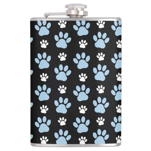 Patroon van poten, blauwe poten, reuzenpoten, dier heupfles (Voorkant)