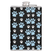 Patroon van poten, blauwe poten, reuzenpoten, dier heupfles (Achterkant)