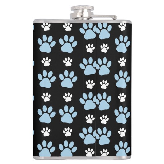 Patroon van poten, blauwe poten, reuzenpoten, dier heupfles (Achterkant)