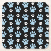 Patroon van poten, blauwe poten, reuzenpoten, dier kartonnen onderzetters (Voorkant)