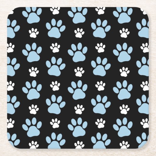 Patroon van poten, blauwe poten, reuzenpoten, dier kartonnen onderzetters (Voorkant)